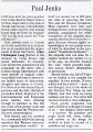 19920100 THE INDEPENDENT PAUL JENKS OBITUARY